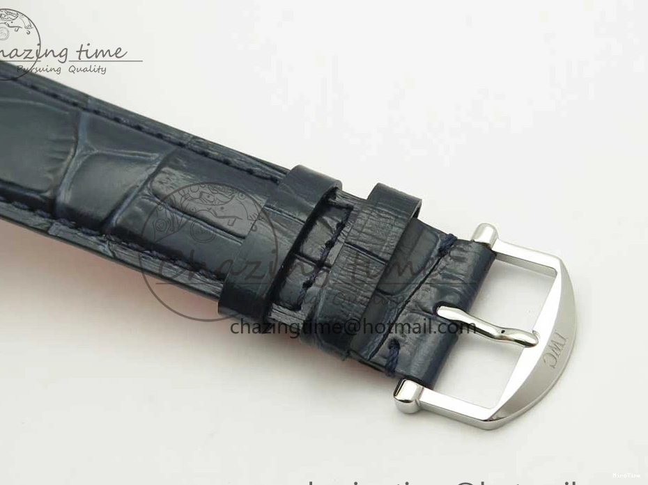 MIROTIME 0419 Portofino Automatic SS FKF 1:1 Best Edition Blue Dial on Blue Leather Strap A Cozy 7133